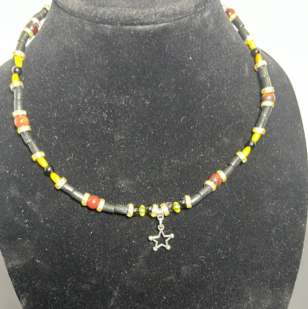 Necklace with pentagram pendant