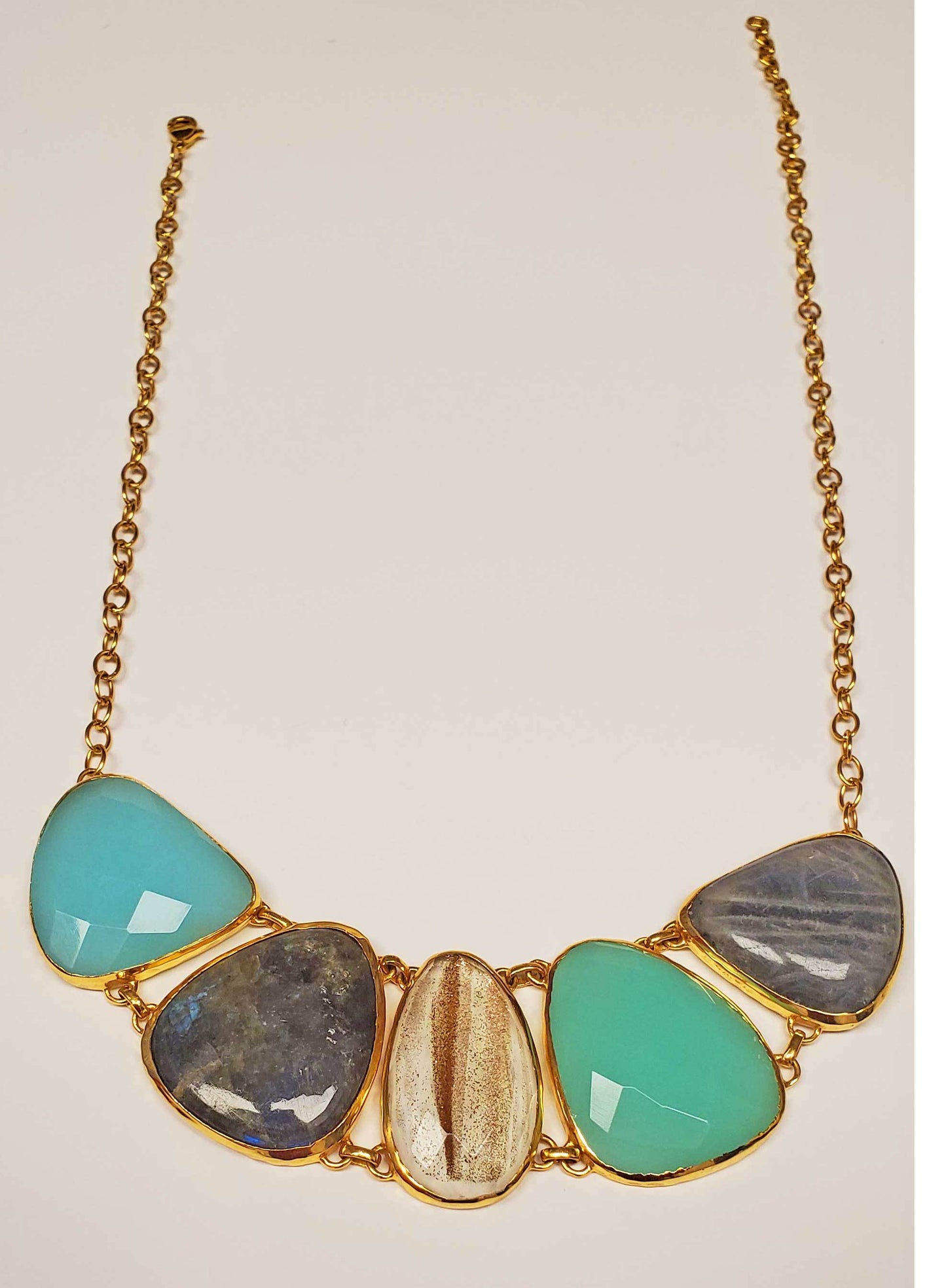 Multi Gemstone Statement Necklace