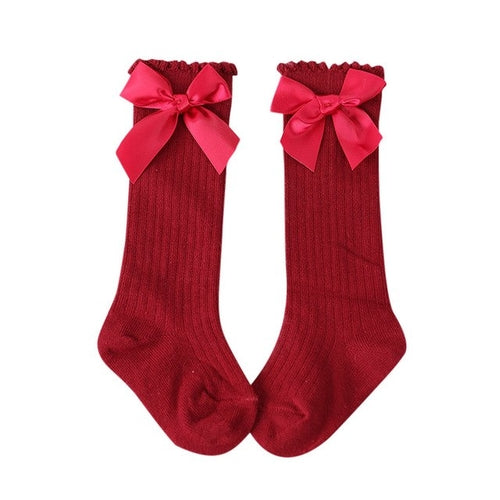 New Arrival Kids Socks Toddlers Girls Big Bow Knee