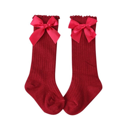 New Arrival Kids Socks Toddlers Girls Big Bow Knee