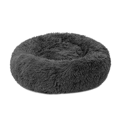 Soft Long Plush Cat Bed House Round Pet Cat Cave