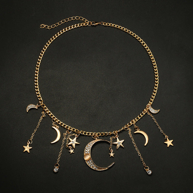 Women Simple Choker Necklace Star