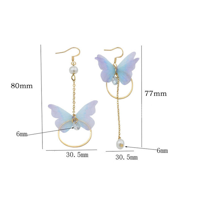 Women 's Butterfly Pendant Ear