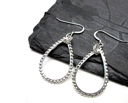 Silver Teardrop Dangles